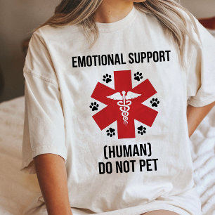 Emotional Support Human Do Not Pet Funny Slogan Tri-Blend Shirt