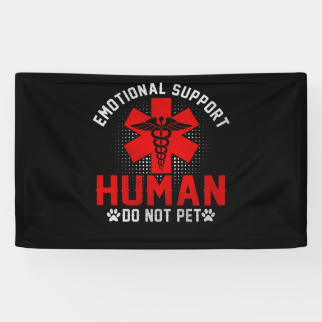 Emotional Support Human Do Not Pet Service Banner (Horizontal)