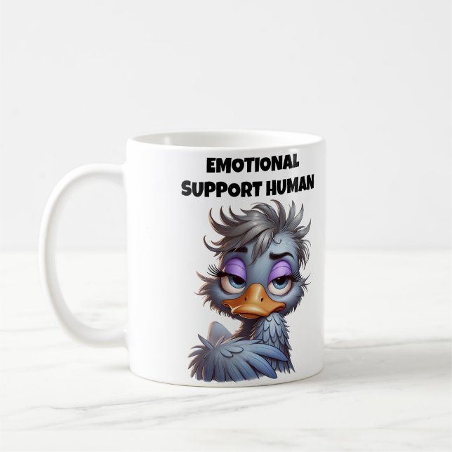 Emotional Support Human Mum Coffee Mug (Left)