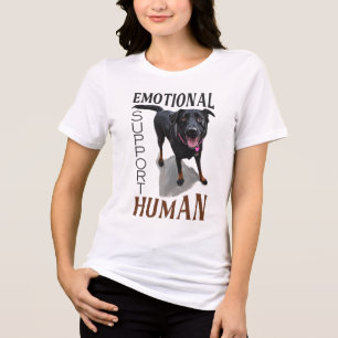 Emotional Support Human with Dog Tri-Blend Shirt