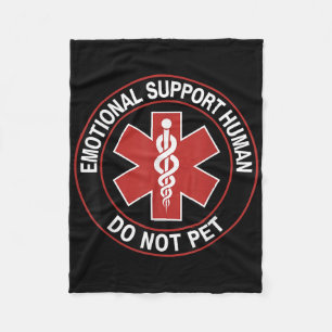Emotional Support Husband Do Not Pet 5 Fleece Blanket