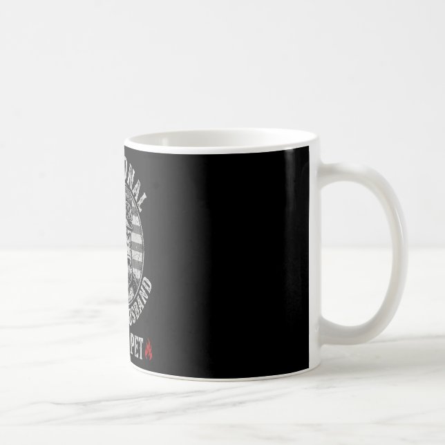Emotional support husband do not pet funny monkey  coffee mug (Right)