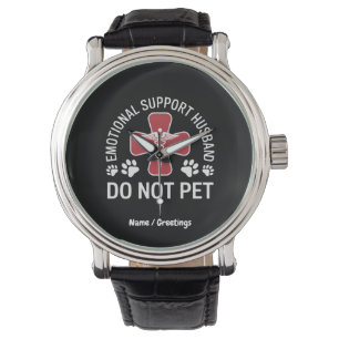 Emotional Support Husband Do Not Pet Paws Funny  Watch