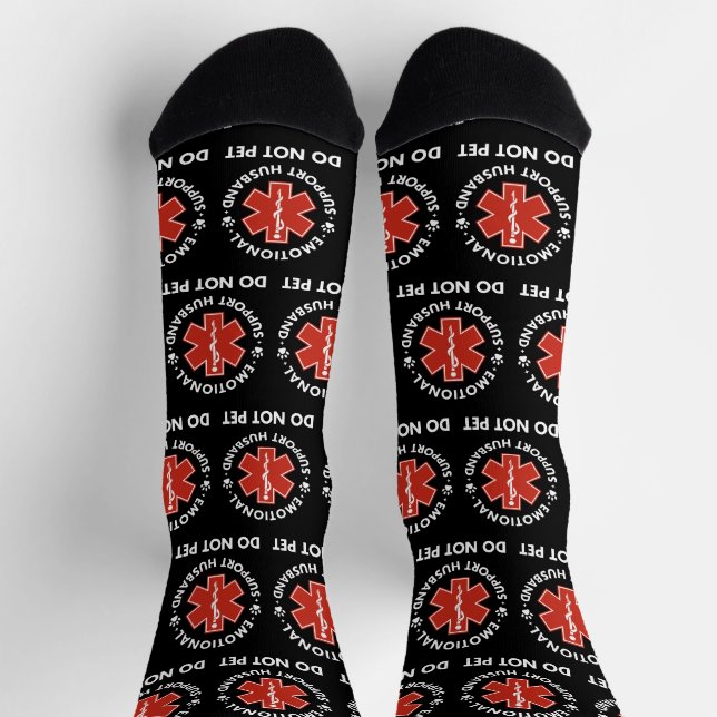 Emotional Support Husband Do Not Pet Socks (Top)