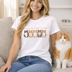 Emotional Support - Kawaii Cutie Kitties - Cat Mom T-Shirt