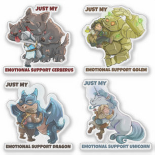 Emotional Support Mythical Creatures vinyl sticker
