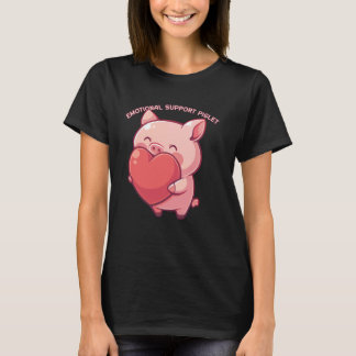Emotional Support Piglet Cute Kawaii Pig Japanese T-Shirt