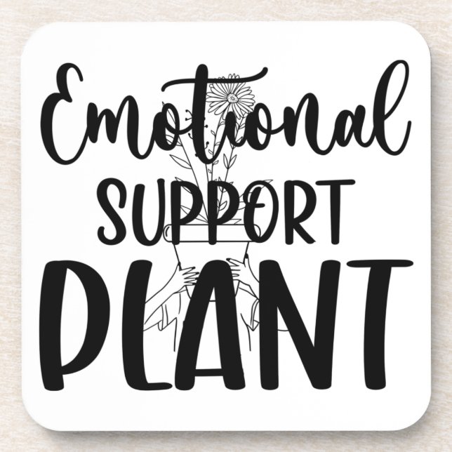 Emotional Support Plant Coaster Set (Front)