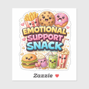 Emotional Support Snack Custom-Cut Vinyl Sticker