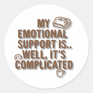 Emotional Support Snacks  Classic Round Sticker
