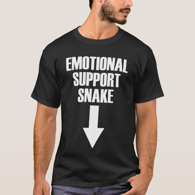 Emotional Support Snake Adult Humour Men's Gag Gif T-Shirt (Front)