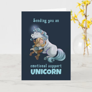 Emotional Support Unicorn greeting card
