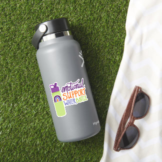 Emotional Support Water Bottle Vinyl Sticker