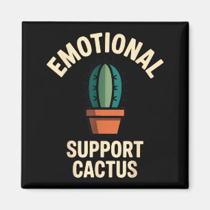 Emotional Suprt Cactus Funny Succulent Humor Outfi Magnet