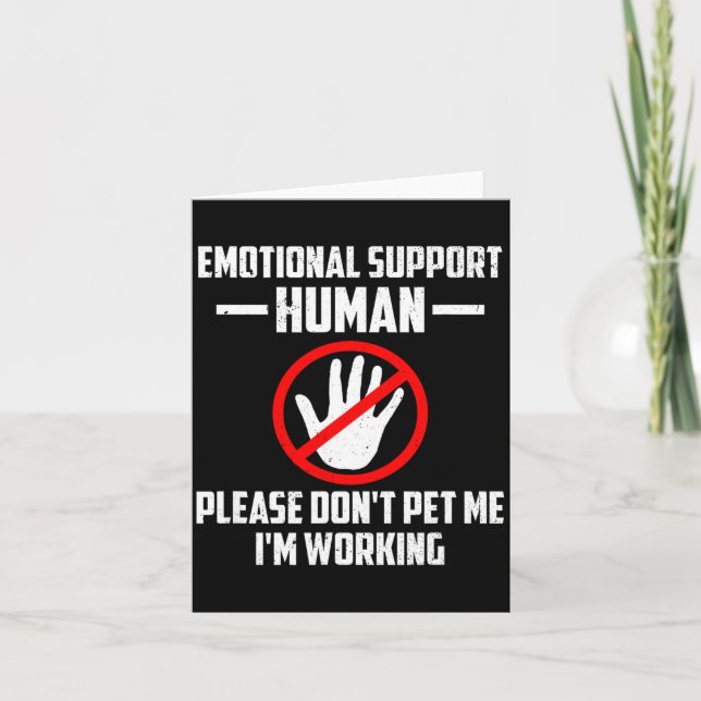 Emotional-suprt Human Halloween Costume Do Not Pet Card (Front)