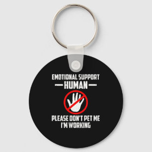 Emotional-suprt Human Halloween Costume Do Not Pet Key Ring