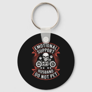 Emotional Suprt Husband Do Not Pet Fathers Day Mot Key Ring