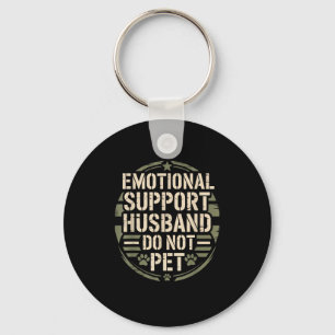 Emotional Suprt Husband Funny Pet For Men Wife  Key Ring