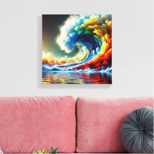 Emotional Vortex: Cinematic Wave of Colours Canvas Print