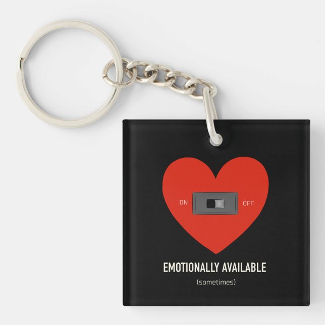 Emotionally available  key ring (Front)