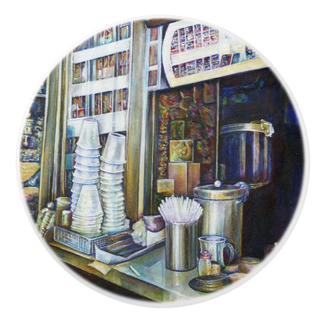 Emotionally Charged Forces of Light, Singapore Ceramic Knob (Front)