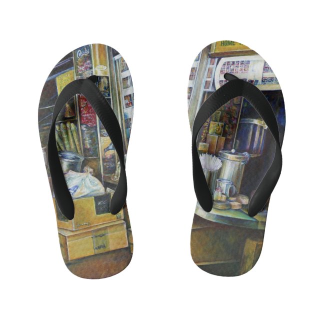 Emotionally Charged Forces of Light, Singapore Kid's Flip Flops (Footbed)