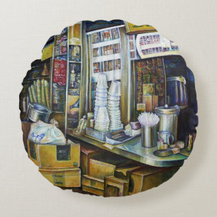 Emotionally Charged Forces of Light, Singapore Round Cushion