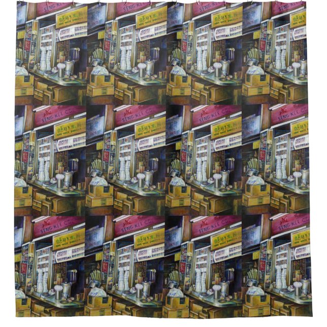 Emotionally Charged Forces of Light, Singapore Shower Curtain (Front)