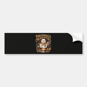 Emotionally Checked Into Fall Autumn Halloween Bumper Sticker