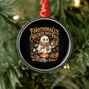 Emotionally Checked Into Fall Autumn Halloween Metal Tree Decoration