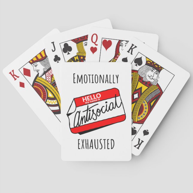 Emotionally Exhausted  Playing Cards (Back)