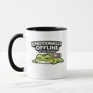 Emotionally Offline After Talking Frog Design Mug