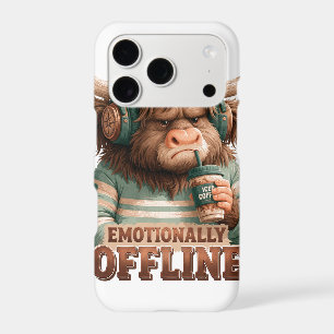 Emotionally Offline Highland Cow Graphic 