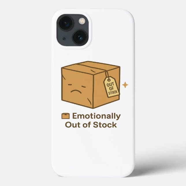 Emotionally Out of Stock – Sad Box Design Case-Mate iPhone Case (Back)