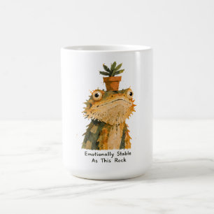Emotionally Stable Bearded Dragon Art Coffee Mug