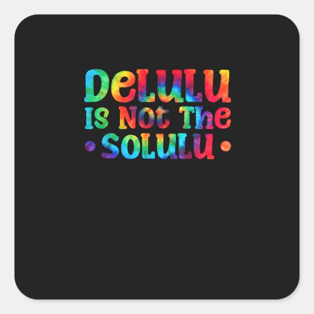 Emotionally Support Deluluu Friends Square Sticker (Front)
