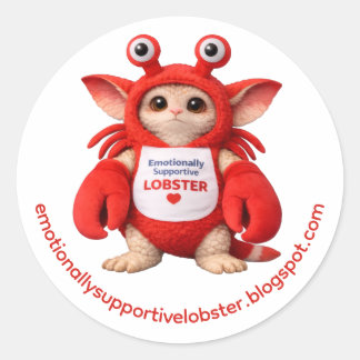 Emotionally Supportive Lobster Stickers