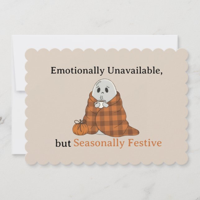 Emotionally Unavailable but Seasonally Festive Invitation (Front)