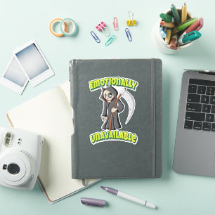 Emotionally Unavailable Kawaii Grim Reaper Cartoon
