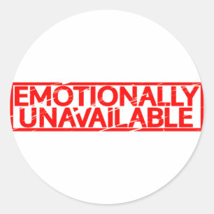 Emotionally Unavailable Stamp Classic Round Sticker