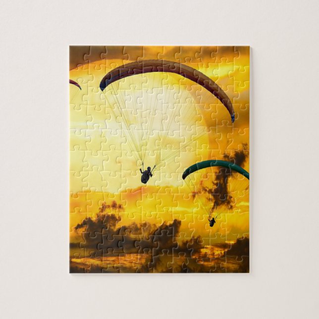Emotions Adventure Fly Parachute Paragliding Jigsaw Puzzle (Vertical)