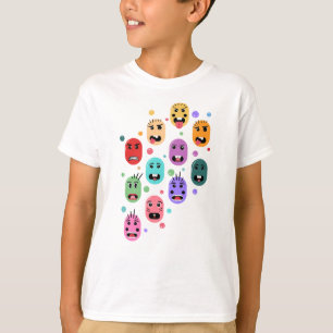 Emotions Colourful Faces T-Shirt