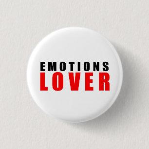 Emotions lover 3 cm round badge