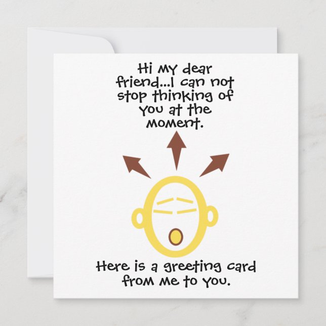 Emotive Head Customisable Greeting Card (Front)