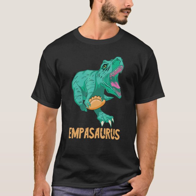 Empanada Dino Mexican Food Dinosaur Fried Baked Re T-Shirt (Front)