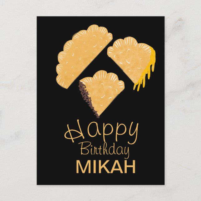 Empanada Hand Drawn Birthday Postcard (Front)