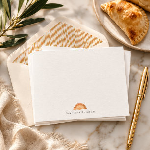 Empanada Monogram   Personalised Flat Notecards