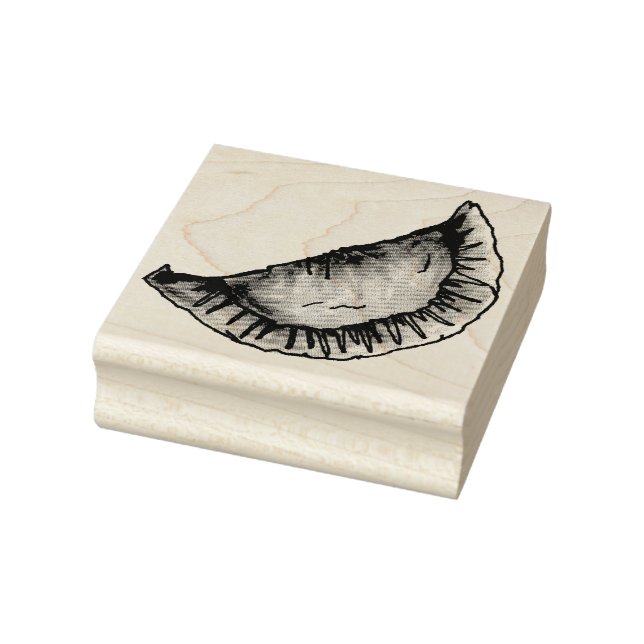 Empanadas Spanish Latin American Cheese Pastry Rubber Stamp (Stamp)