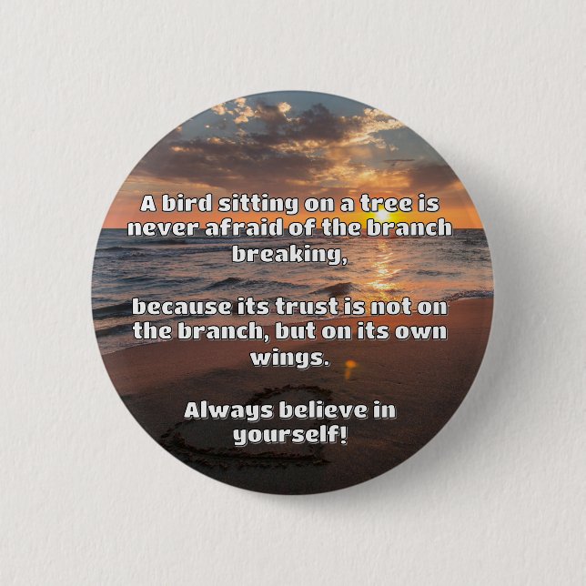 Empath Belief Positive Encouragement Quote  6 Cm Round Badge (Front)