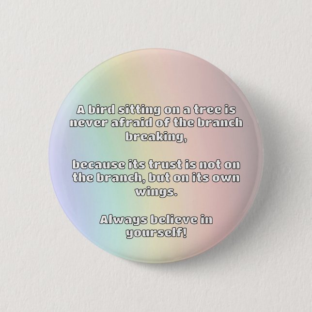 Empath Belief Positive Encouragement Quote  6 Cm Round Badge (Front)